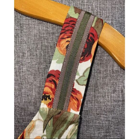 Peruvian Connection Linen Tropical Floral Printed Sleeveless Dress 8 - Picture 2 of 4